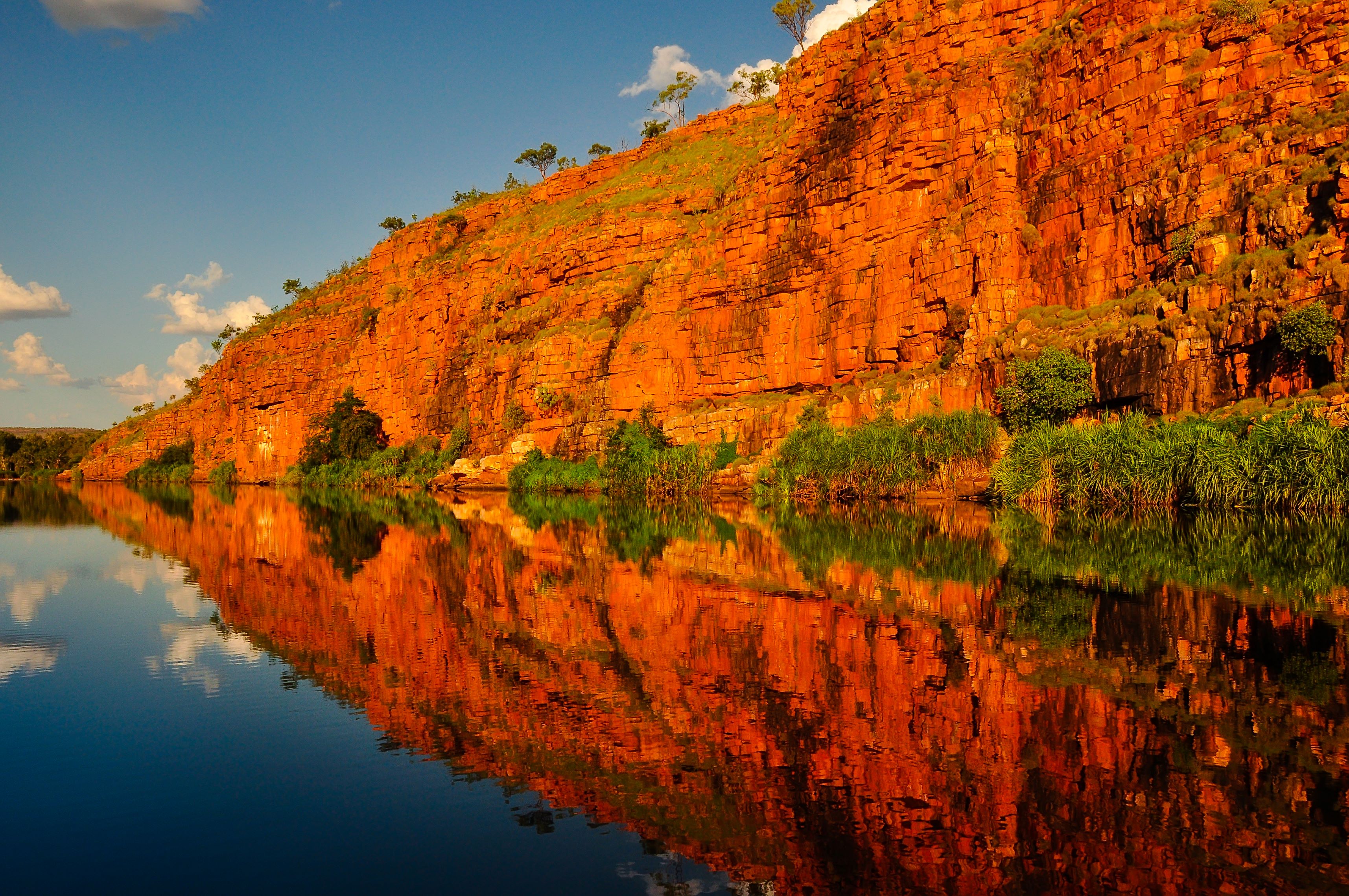 Chamberlain Gorge reflection in river at El Questro