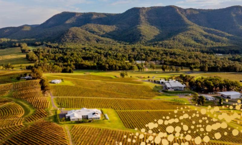 Australian farmland with hills in the background